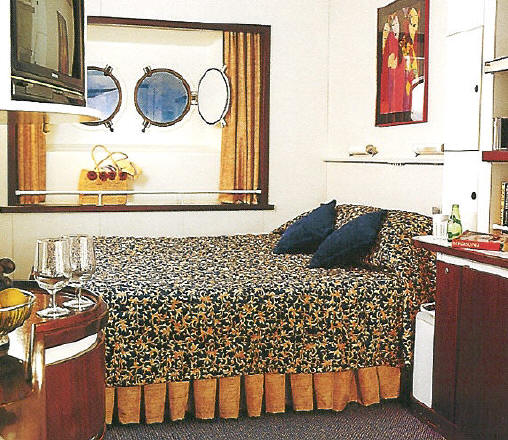 Typical Stateroom on all Ships - There is Also a Sitting Area