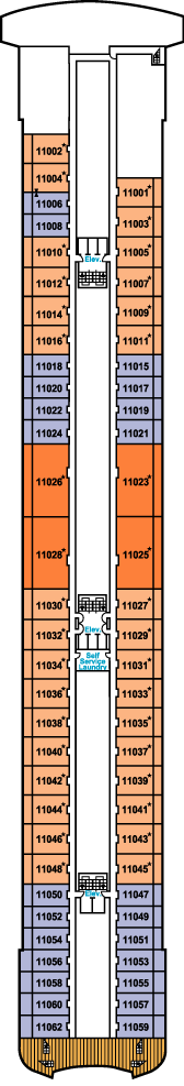 Deluxe Cruises Crystal Serenity Deck Plans: Deck 11, Penthouse Deck
