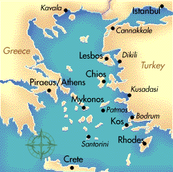 Deals on Cruises Eastern Med Destinations Map