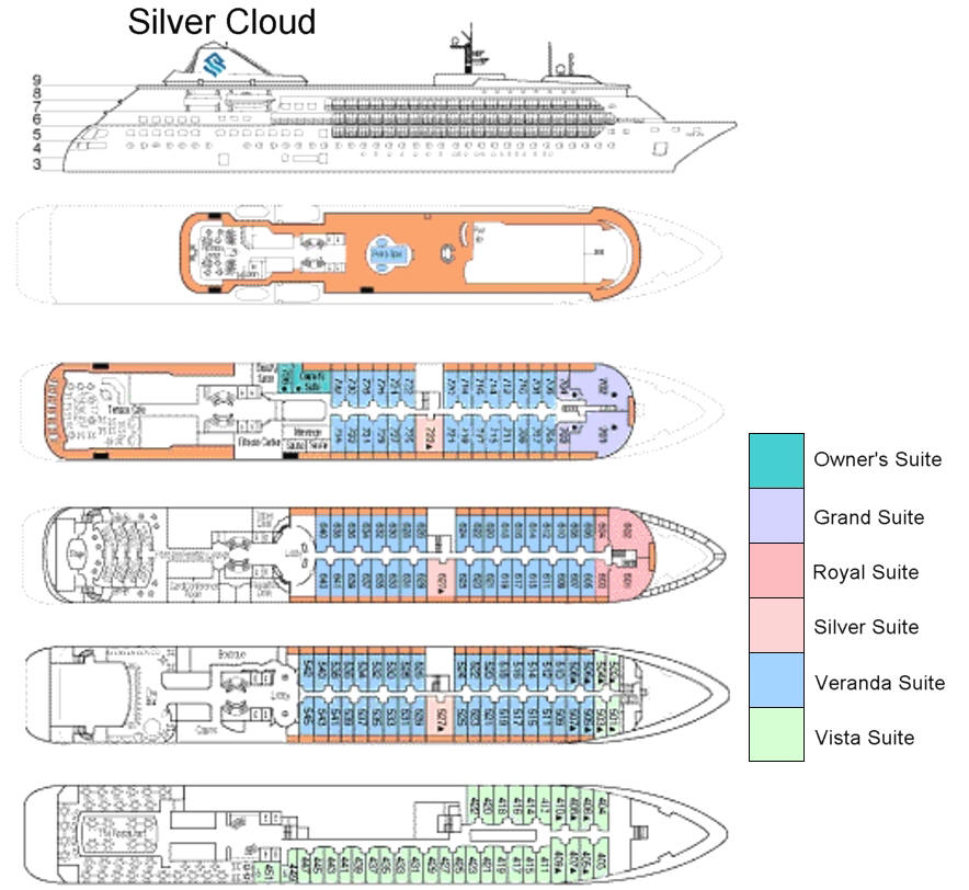 Silver Cloud Deck Plan